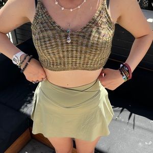 Halara Workout Skort w/pockets, Size XS, blue and sage green, individually sold